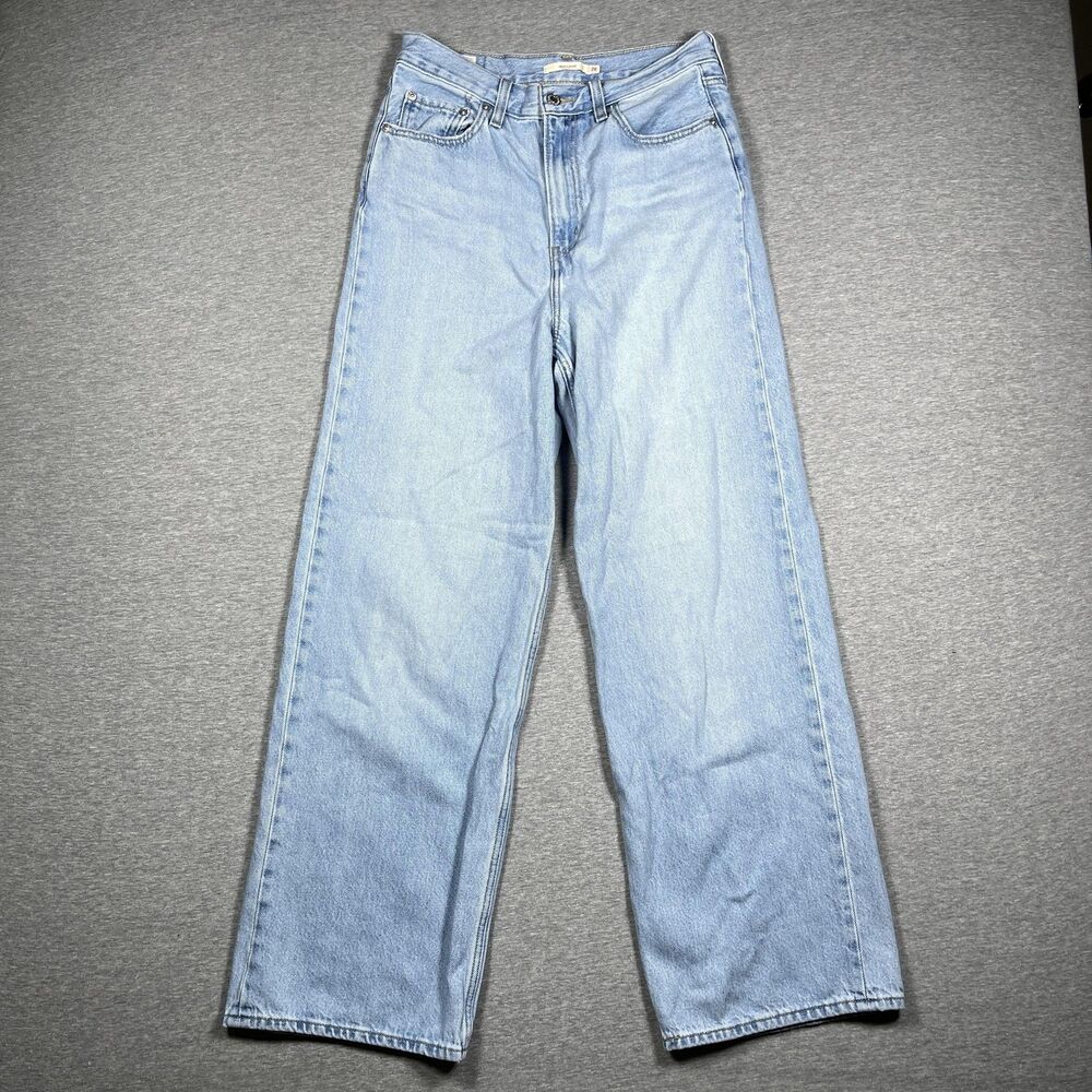 Levi's Jeans Womens 28 Blue Straight Relaxed High Loose Rise Light Wash Relaxed